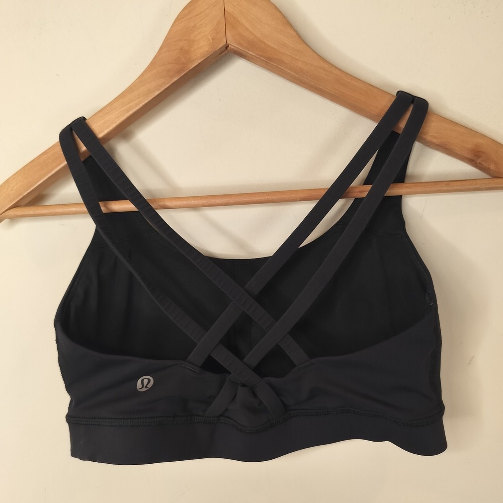 Lululemon Energy Bra Strappy Back Sports Bra Removable Pads - Picture 1 of 5